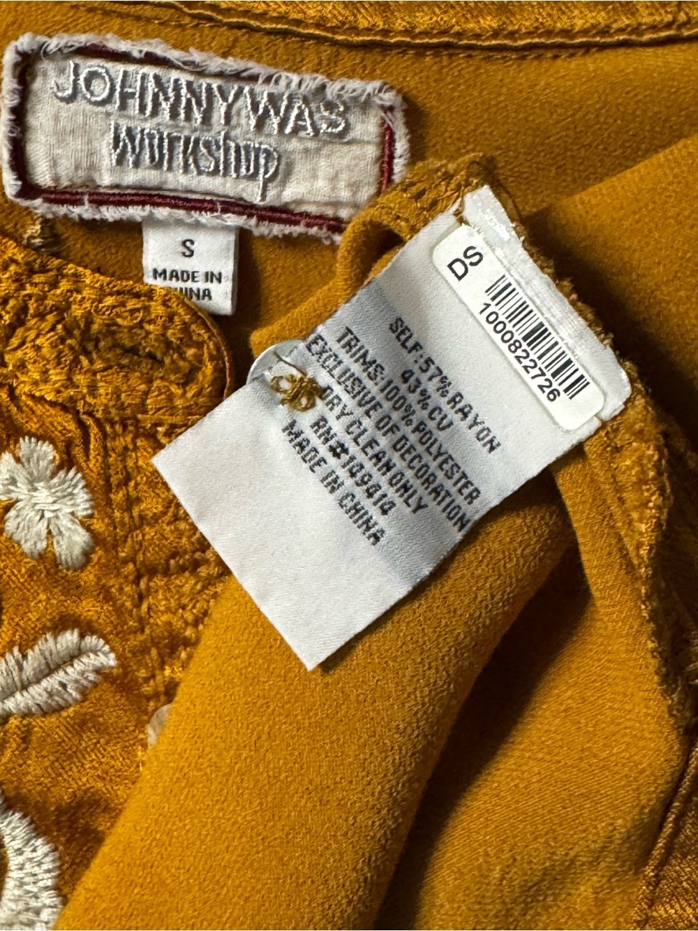 JOHNNY WAS Roma Victorian Prairie Blouse in Topaz Small EUC 171 - Picture 10 of 16